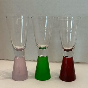 Pink and Green Bar Accessories Set with Elegant Glasses